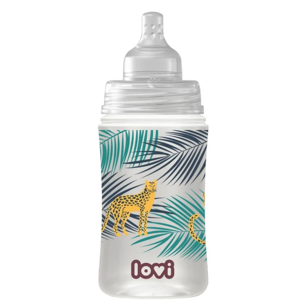  Lovi Butelka Antykolkowa Jungle Vibes Trends, Bezpieczna dla karmienia piersią, 3 m+, 250 ml