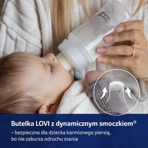 Lovi Trends, butelka ze smoczkiem dynamicznym, Harmony, od 3 miesiąca, 250 ml