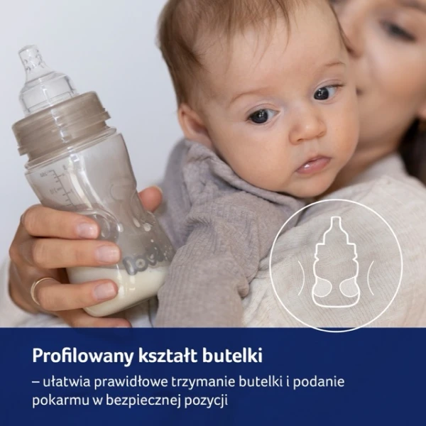 Lovi Trends, butelka ze smoczkiem dynamicznym, Beige, od 3 miesiąca, 240 ml