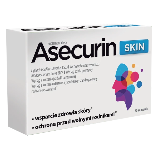 Asecurin Skin, 20 kapsułek