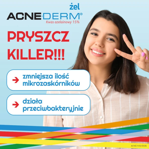 Acne-Derm, żel przeciwtrądzikowy i wybielający, 20 g
