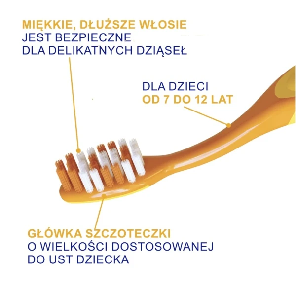 Elgydium Emoji Junior, szczoteczka do zębów,  7- 12 lat, 1 sztuka