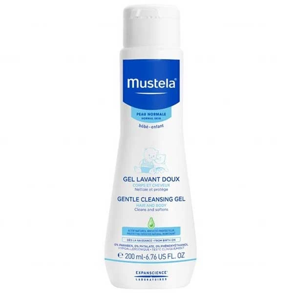 Zestaw Mustela Maternite, krem na rozstępy, bezzapachowy, 150 ml + dodatkowo delikatny żel do mycia, 200 ml