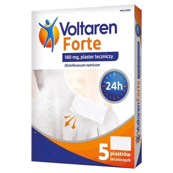 Voltaren Forte 140 mg, plaster leczniczy, 5 sztuk