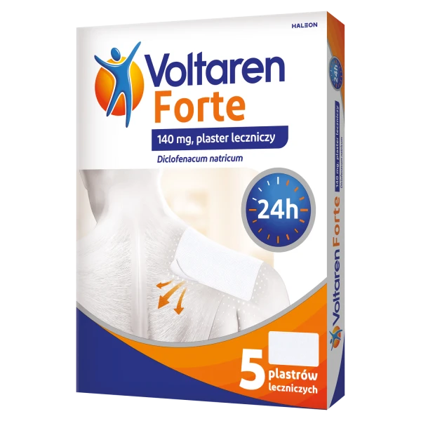 Voltaren Forte 140 mg, plaster leczniczy, 5 sztuk