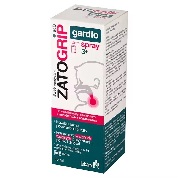 Zatogrip MD Gardło Spray, Wyrób medyczny, 30 ml