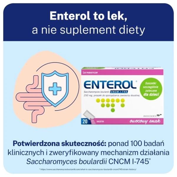 Enterol, 250 mg, 20 saszetek