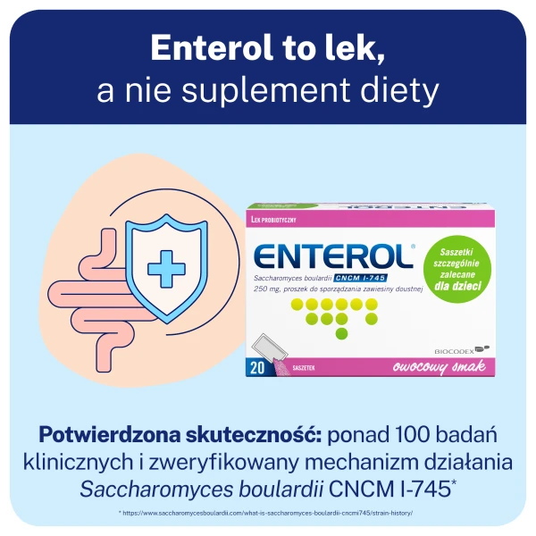 Enterol, 250 mg, 20 saszetek