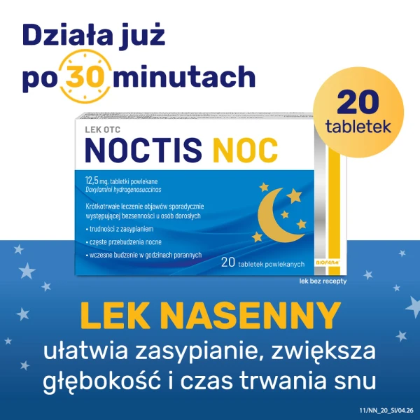 Noctis Noc, 12,5 mg, lek nasenny, 20 tabletek powlekanych