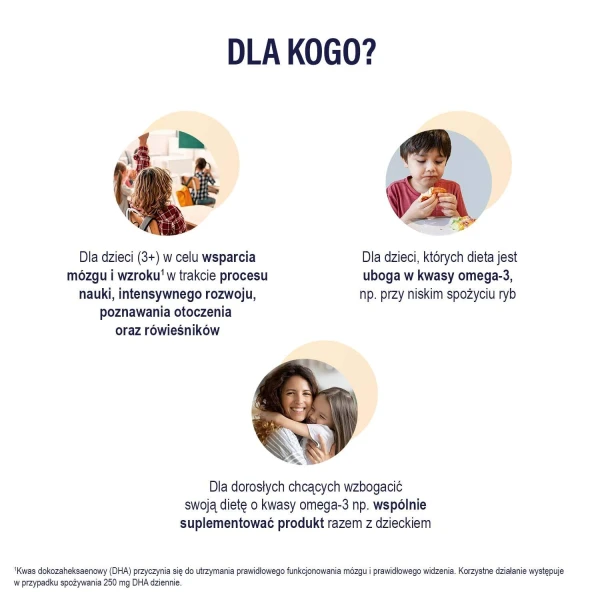Naturell Omega-3 Uczeń, żelki, od 3 lat, 27 sztuk