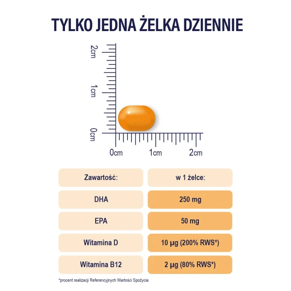 Naturell Omega-3 Uczeń, żelki, od 3 lat, 27 sztuk