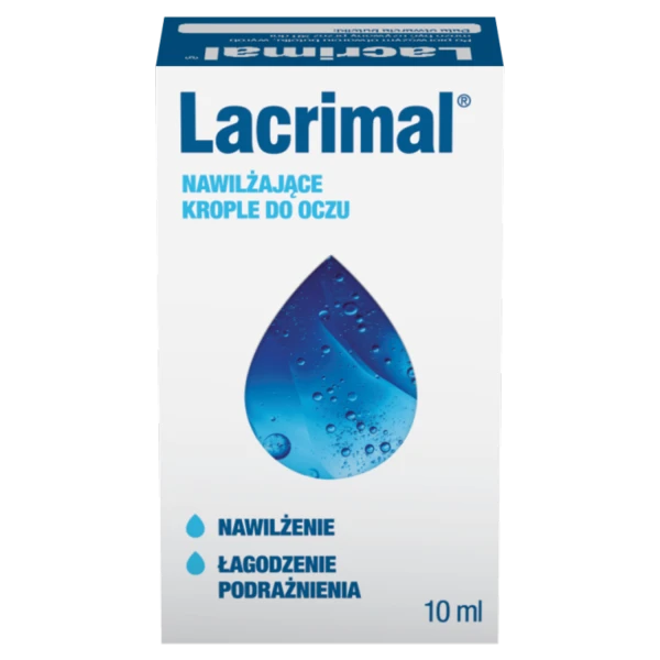 Lacrimal, nawilżające krople do oczu, 10 ml