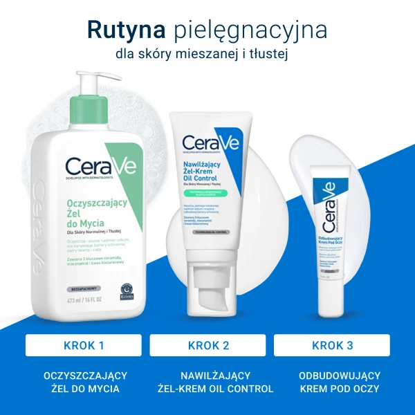 CeraVe Oil Control, nawilżający żel-krem, skóra mieszana i tłusta, 52 ml