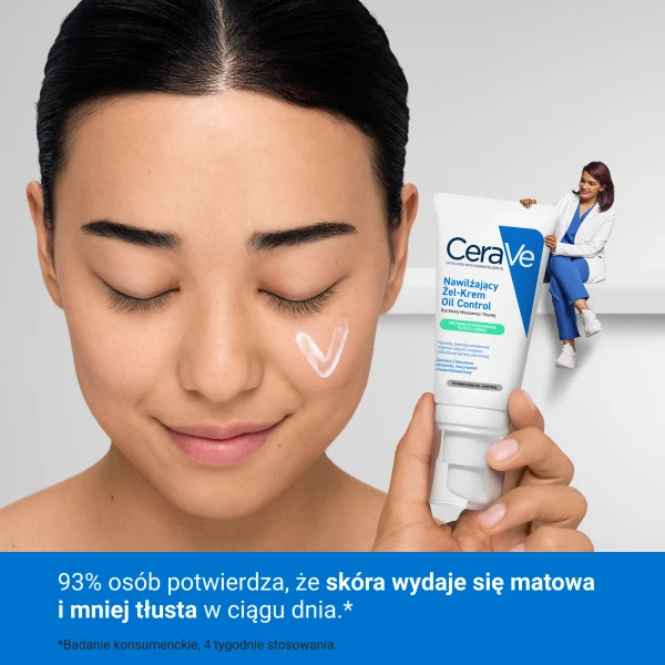 CeraVe Oil Control, nawilżający żel-krem, skóra mieszana i tłusta, 52 ml