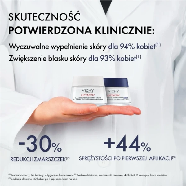 Zestaw Vichy Liftactiv Supreme, przeciwzmarszczkowy krem ujędrniający na dzień, 50 ml + przeciwzmarszczkowy krem ujędrniający na noc, 50 ml