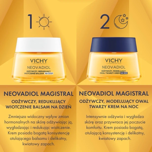 Zestaw Vichy Neovadiol Magistral, balsam na dzień przeciw wiotczeniu skóry, 50 ml + krem na noc, 50 ml