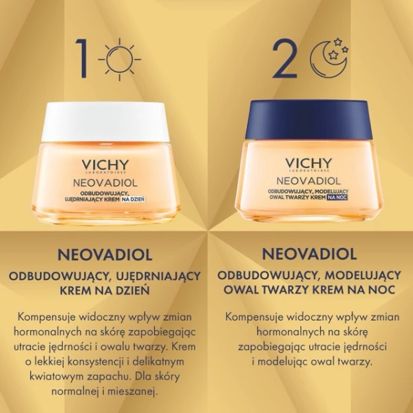 Vichy Neovadiol Peri-Menopause, ujędrniający krem na dzień, 50 ml + ujędrniający krem na noc, 50 ml