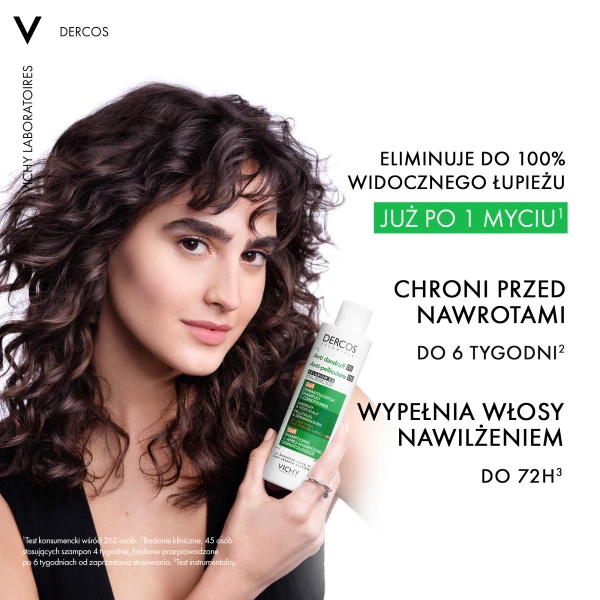 Vichy Dercos Anti Dandruff DS, szampon przeciwłupieżowy z odżywką 2w1, 200 ml