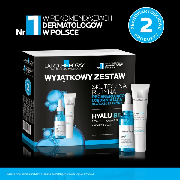 La Roche-Posay Hyalu B5, serum przeciwzmarszczkowe, 30 ml + przeciwzmarszczkowy krem pod oczy, 15 ml