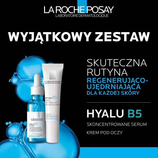 La Roche-Posay Hyalu B5, serum przeciwzmarszczkowe, 30 ml + przeciwzmarszczkowy krem pod oczy, 15 ml