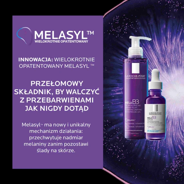 La Roche-Posay Mela B3, żel mikropeelingujący do twarzy, 200 ml + serum przeciw przebarwieniom, 30 ml