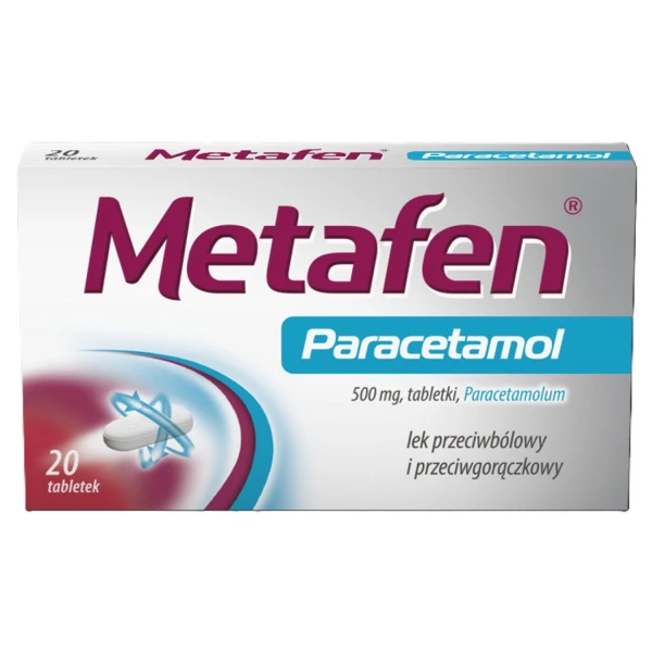 Metafen Paracetamol 500 mg, 20 tabletek