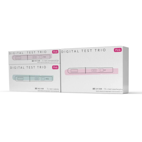 Pink Digital Trio, Zestaw do monitorowania płodności, 22 testy