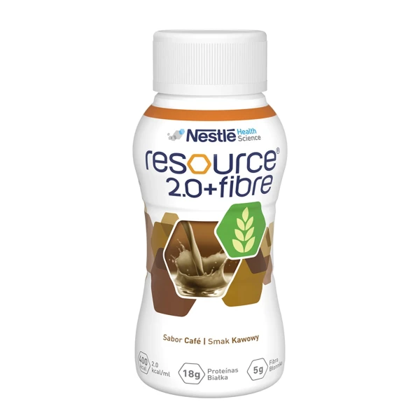 Resource 2.0 + Fibre, preparat odżywczy, smak kawowy, 4 x 200 ml