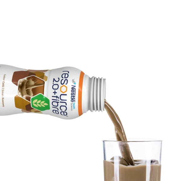 Resource 2.0 + Fibre, preparat odżywczy, smak kawowy, 4 x 200 ml