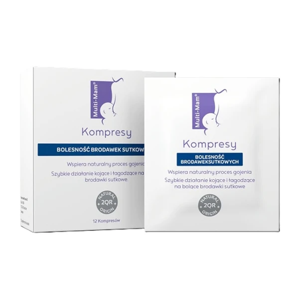 Multi-Mam Kompresy pielęgnujące do sutków matek karmiących, 12 sztuk