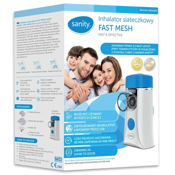 Sanity Fast Mesh, inhalator siateczkowy, 1 sztuka