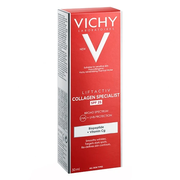 Vichy Liftactiv Collagen Specialist, krem redukujący zmarszczki, SPF 25, 50 ml