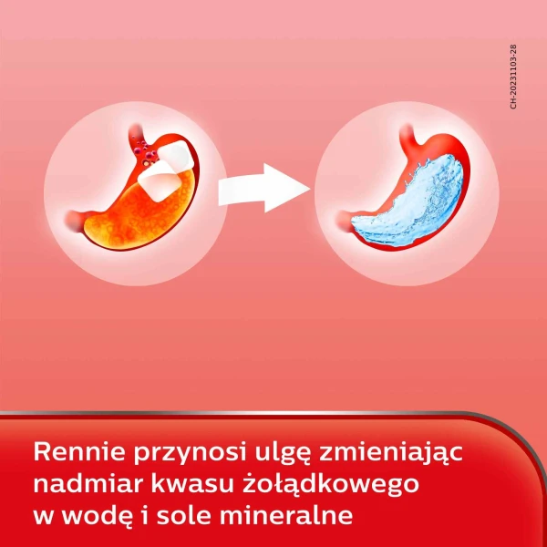 Rennie Antacidum 680 mg + 80 mg, smak miętowy, 60 tabletek do ssania