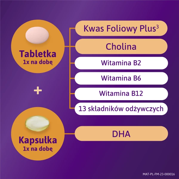 Femibion 2 Ciąża od 13 do 40 tygodnia, Kwas Foliowy Plus, 28 tabletek + 28 kapsułek