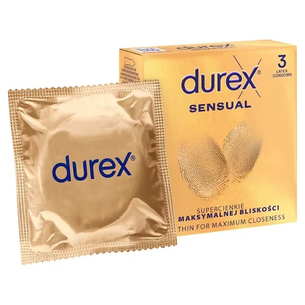 Durex Sensual, prezerwatywy supercienkie, 3 sztuki