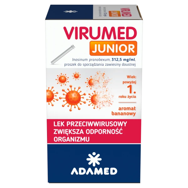 Virumed Junior 312,5 mg/ml, proszek do sporządzania zawiesiny doustnej, aromat bananowy, 60 ml
