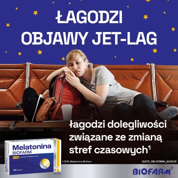 Melatonina Biofarm 5 mg, na sen, 90 tabletek