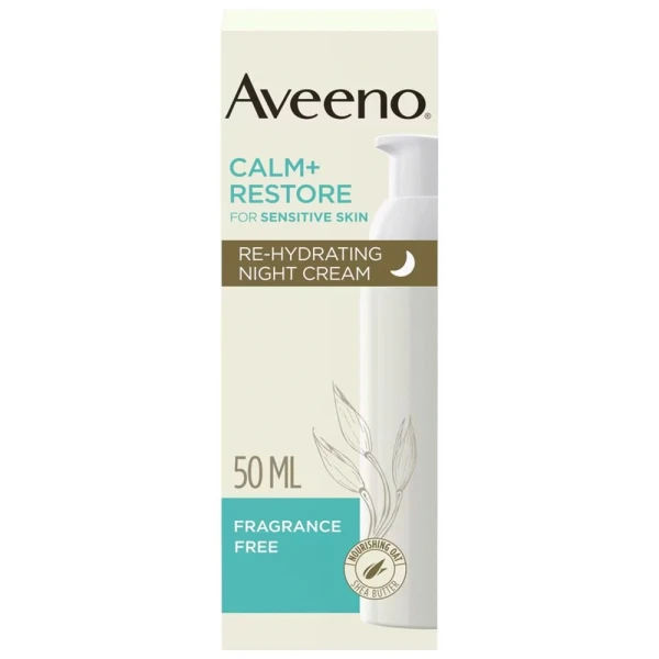 Aveeno Calm+ Restore, krem przywracający nawilżenie na noc, 50 ml