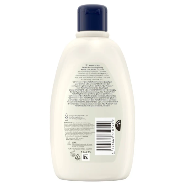 Aveeno Skin Relief, żel nawilżający do mycia ciała, 500 ml