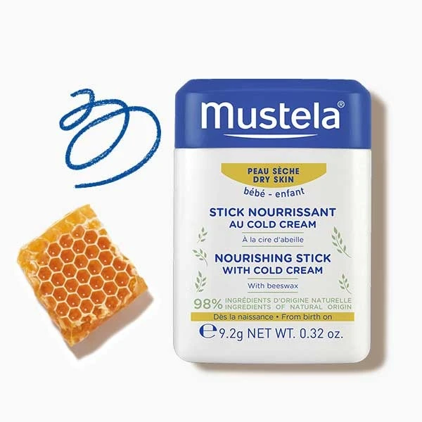 Zestaw Mustela Zimowa ochrona, krem do twarzy z Cold Cream, 40 ml + sztyft ochronny z Cold Cream, 9,2 g + dodatkowo karty Piotruś&Memo