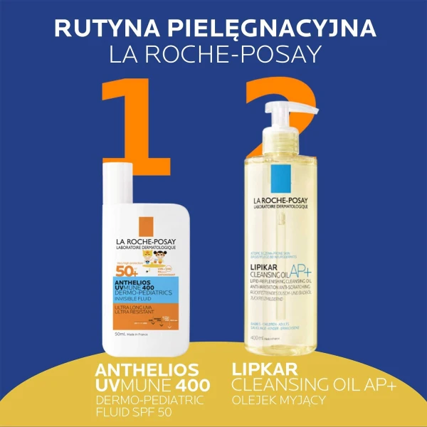 La Roche-Posay Anthelios UVMune 400 Dermo-Pediatrics, fluid ochronny do twarzy dla dzieci, SPF 50+, 50 ml