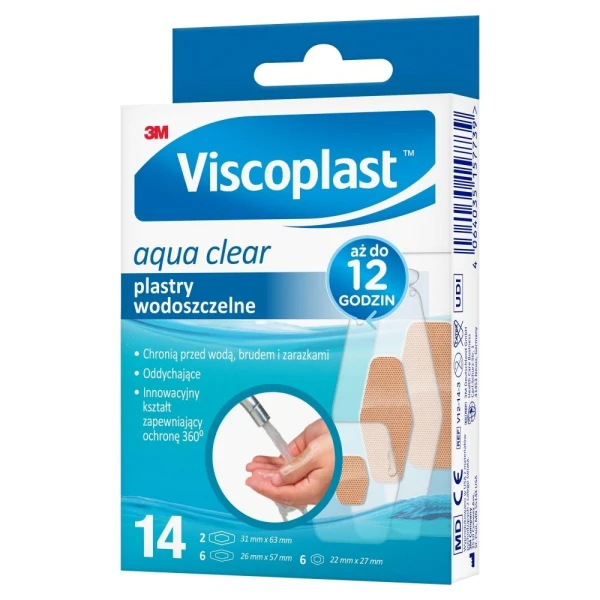 Viscoplast Aqua Clear, plastry wodoszczelne, 14 sztuk