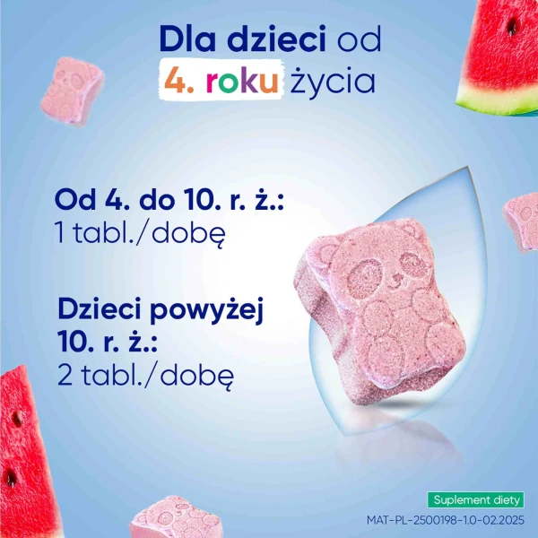 Magne B6 Kids, od 4 lat, smak arbuzowy, 30 tabletek do żucia