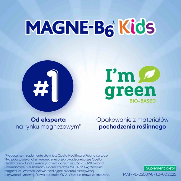 Magne B6 Kids, od 4 lat, smak arbuzowy, 30 tabletek do żucia