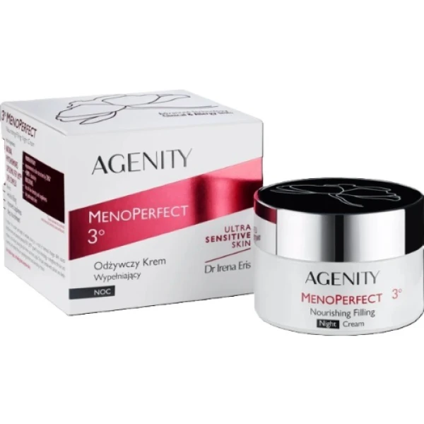 Agenity Menoperfect 3°, odżywczy krem wypełniający na noc, 50 ml