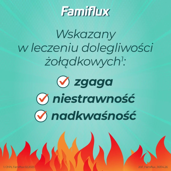 Famiflux 20 mg, na zgagę, 30 tabletek