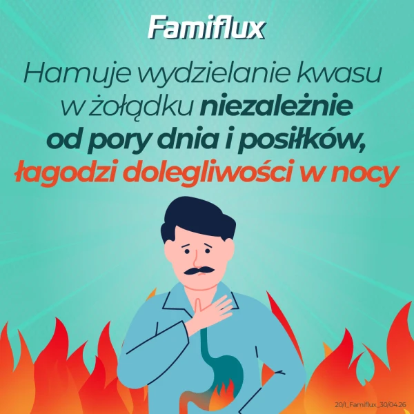 Famiflux 20 mg, na zgagę, 30 tabletek