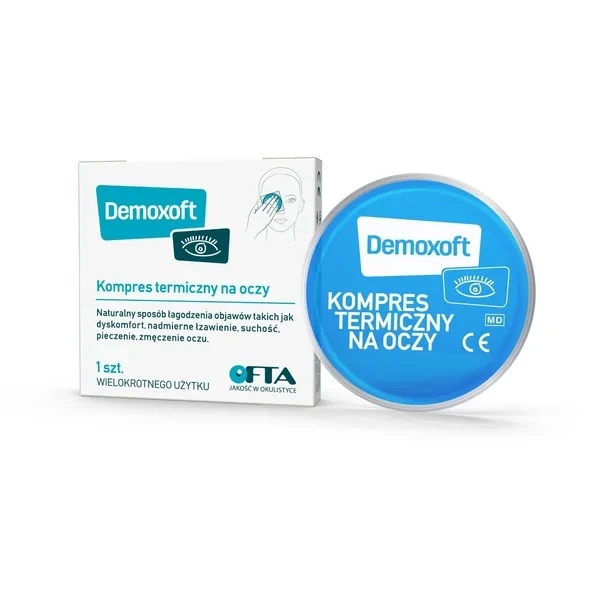 Demoxoft, kompres termiczny na oczy, welokrotnego użytku, 1 sztuka
