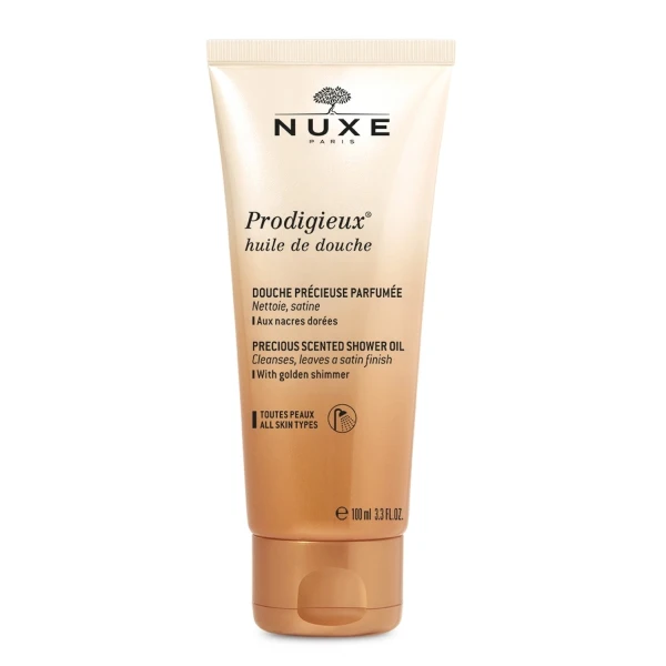 Zestaw Nuxe Huile Prodigieuse® Or, suchy olejek ze złotymi drobinkami 100 ml + szampon, 30 ml + olejek pod prysznic, 100 ml