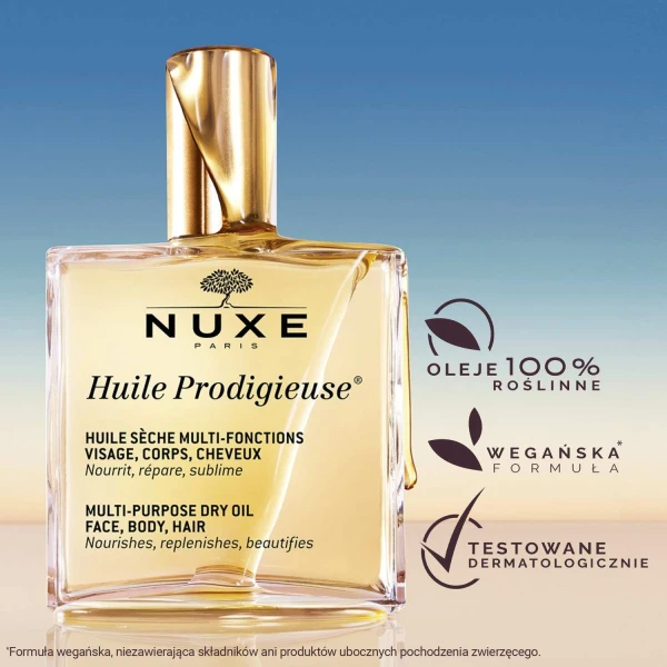 Zestaw Nuxe Huile Prodigieuse, suchy olejek, 100 ml + szampon, 30 ml + olejek pod prysznic, 100 ml